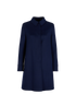 Christian Dior CD Button Detail Coat, &pound;750, Clothing, Blue/Red/White, Wool, Front view