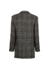 Saint Laurent 2018 Plaid Coat, &pound;450, Clothing, Black/Grey, Alpaca Wool, Back view