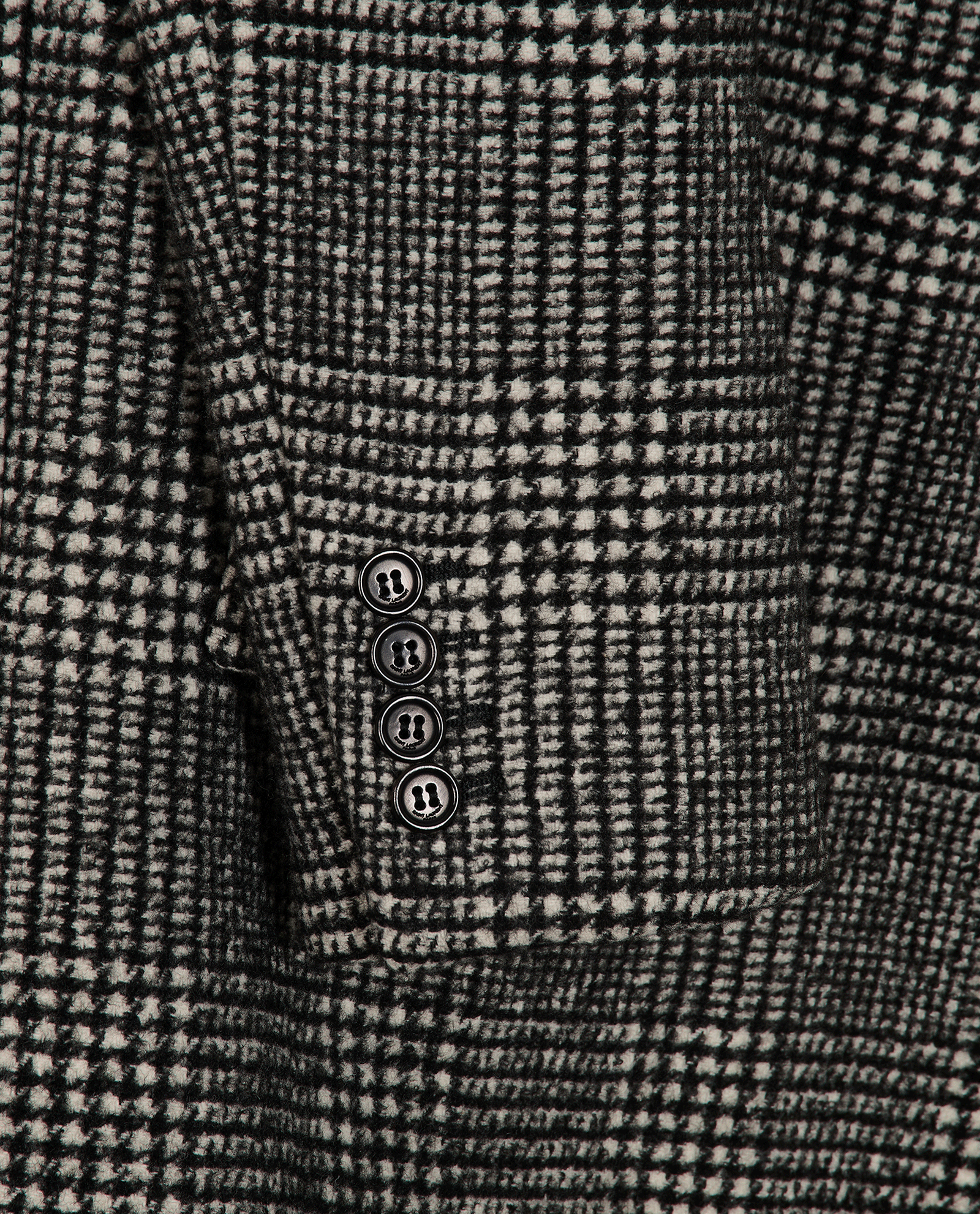 Saint Laurent 2018 Plaid Coat, &pound;450, Clothing, Black/Grey, Alpaca Wool, Other view