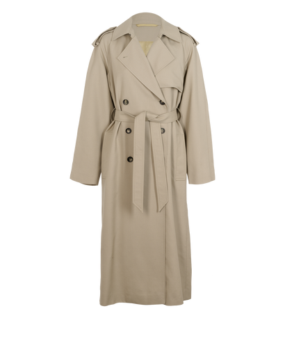 Isabel Marant Double Breasted Trench Coat, &pound;260, Clothing, Beige, Wool, Front view