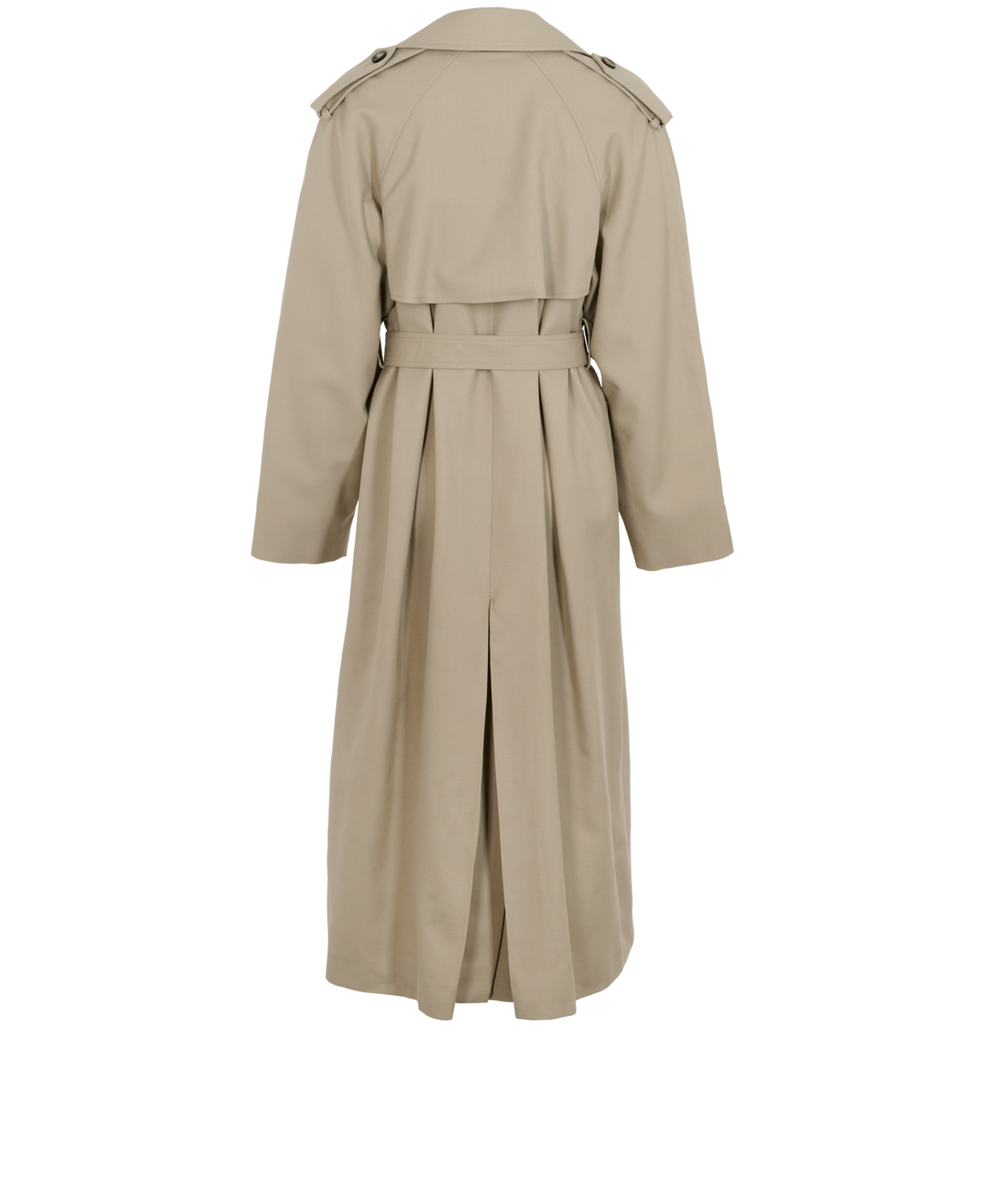 Isabel Marant Double Breasted Trench Coat, &pound;260, Clothing, Beige, Wool, Back view