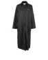 Prada Logo Long Coat, &pound;650, Clothing, Black, Cotton/Polyester (Polymer), Front view