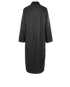 Prada Logo Long Coat, &pound;650, Clothing, Black, Cotton/Polyester (Polymer), Back view