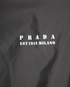 Prada Logo Long Coat, &pound;650, Clothing, Black, Cotton/Polyester (Polymer), Other view