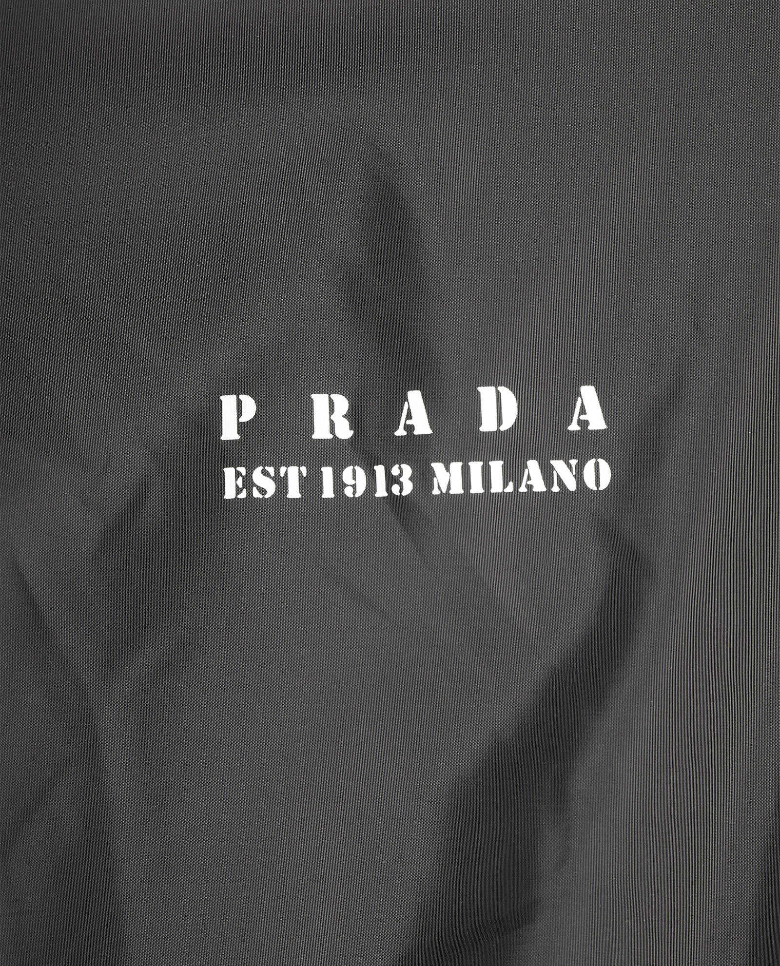 Prada Logo Long Coat, &pound;650, Clothing, Black, Cotton/Polyester (Polymer), Other view