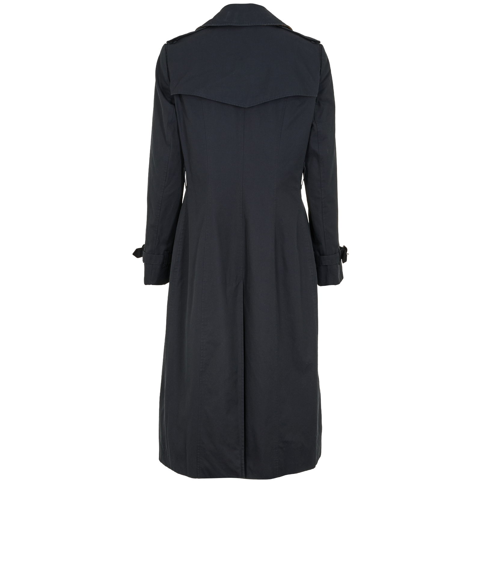 Burberry The Chelsea Trench Coat, &pound;695, Clothing, Navy, Cotton, Back view
