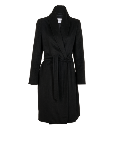Max Mara Belted Coat, &pound;450, Clothing, Black, Camel Hair, Front view