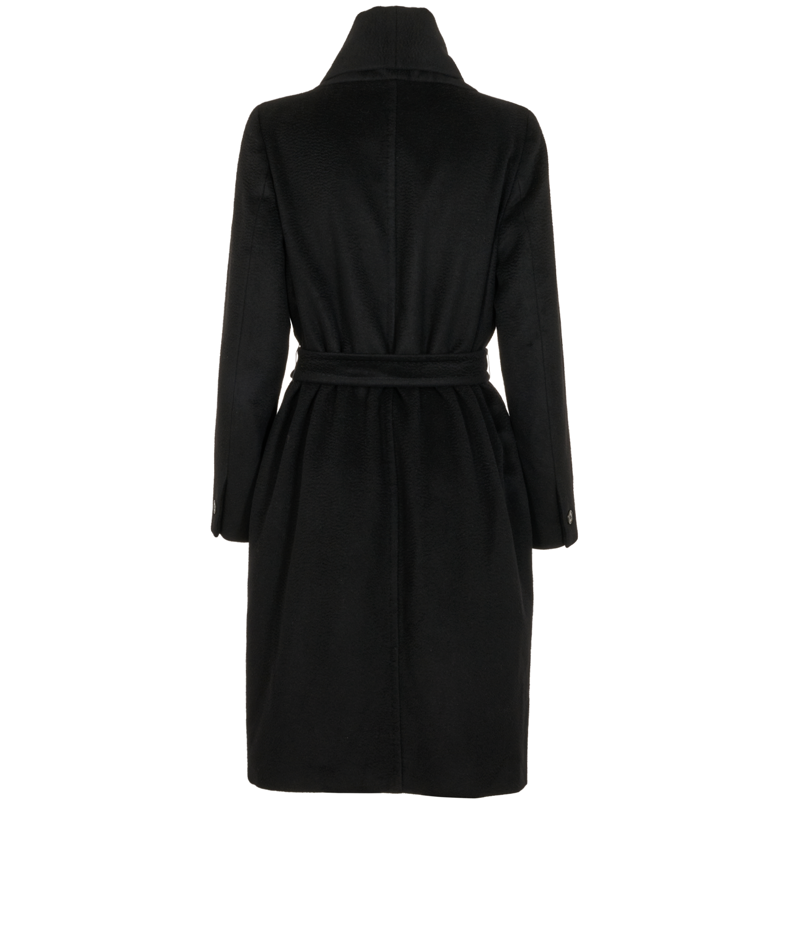 Max Mara Belted Coat, &pound;450, Clothing, Black, Camel Hair, Back view