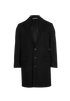 Palm Angels Single-Breasted Logo Coat, &pound;220, Clothing, Black, Polyester/Wool, Front view