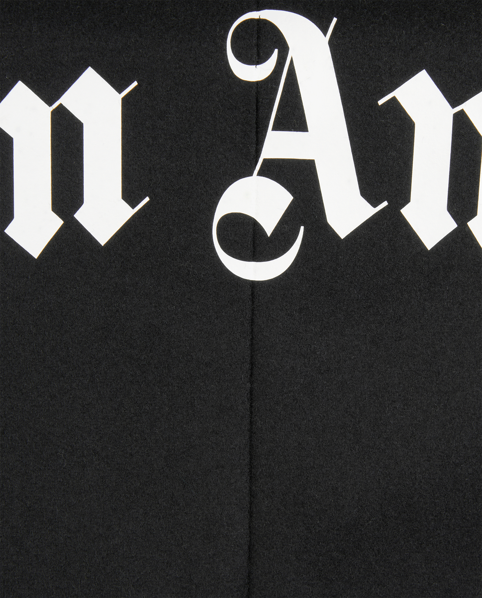 Palm Angels Single-Breasted Logo Coat, &pound;220, Clothing, Black, Polyester/Wool, Other view