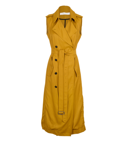 Victoria Beckham Sleeveless Trench Coat, &pound;240, Clothing, Yellow, Viscose, Front view