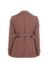 Miu Miu Houndstooth Belted Coat, &pound;450, Clothing, Red, Polyester/Wool, Back view