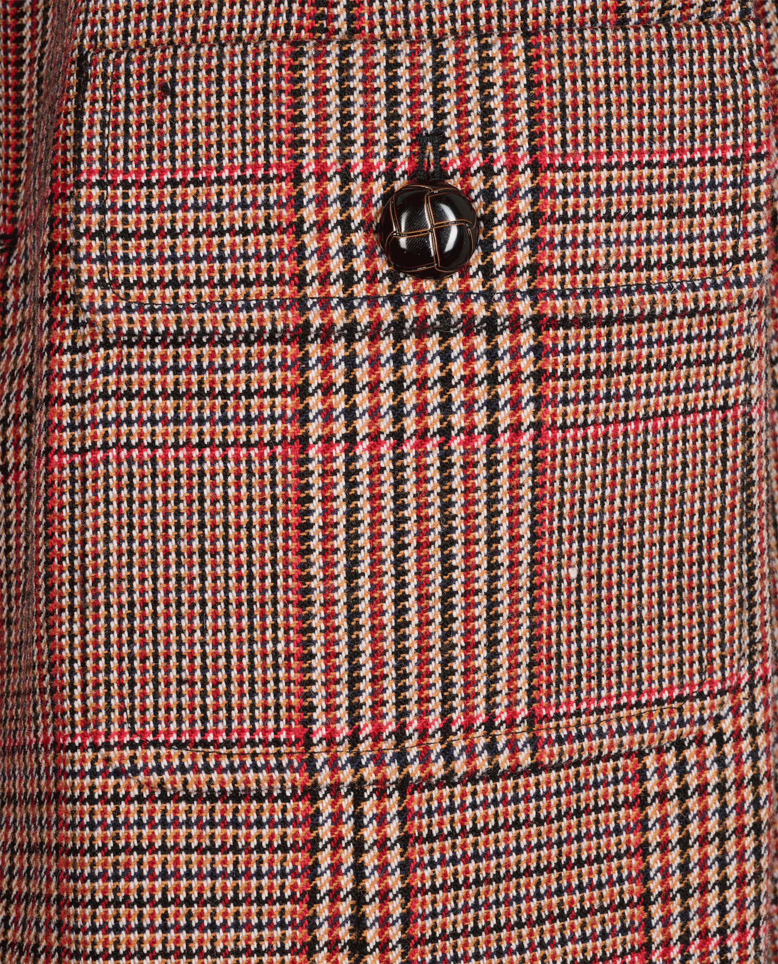 Miu Miu Houndstooth Belted Coat, &pound;450, Clothing, Red, Polyester/Wool, Other view