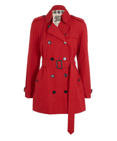 Burberry Trench Coat, &pound;450, Clothing, Red, Cotton, Front view