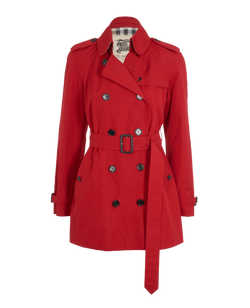 Burberry Trench Coat, Cotton, Red, UK8, 2*