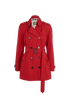Burberry Trench Coat, &pound;450, Clothing, Red, Cotton, Front view