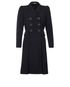 Alexander McQueen Double Breasted Long Coat, &pound;210, Clothing, Black, Rayon (Polymer), Front view
