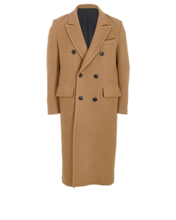 Ami Paris Double Breasted Coat, Mens, Wool, Tan, Sz M, 2*