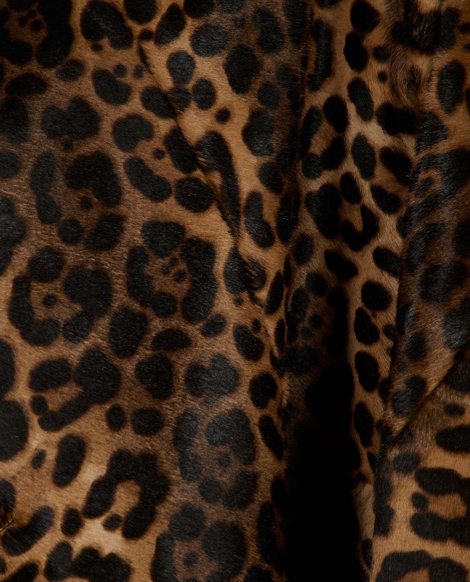 Ami Paris Leopard Print Coat, &pound;1,200, Clothing, Black/Brown, Leather/Pony / Calfskin, Other view