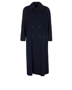 Aquascutum Full Length Dress Coat, Wool, Navy, 14, 3*