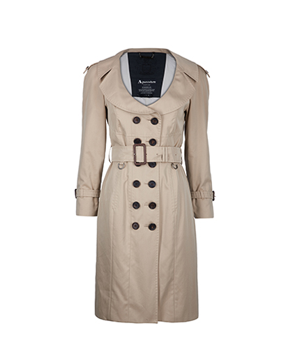 Aquascutum Double Breasted Trench Coat, front view