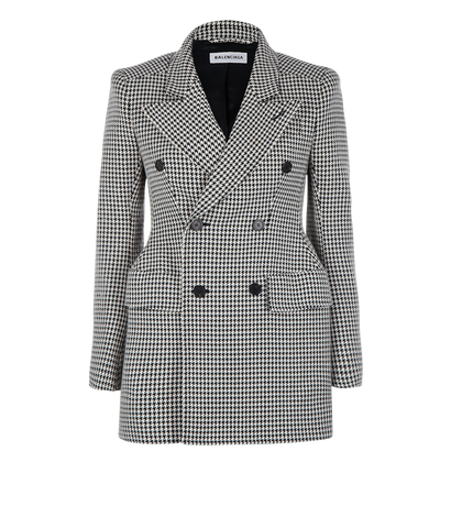 Balenciaga Houndstooth Short Coat, front view