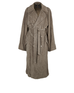 Balenciaga 2022 Towel Trench Coat, Cotton, Khaki, Sz S, 3*