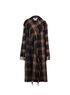 Balenciaga Check Hooded Blanket Coat, front view