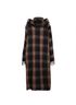 Balenciaga Check Hooded Blanket Coat, back view