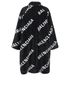 Balenciaga All Over Logo Coat, back view