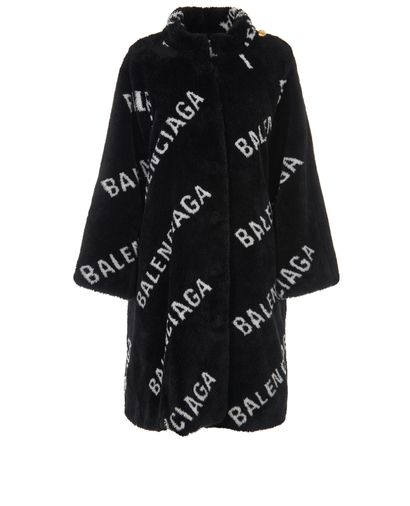Balenciaga All Over Logo Coat, front view