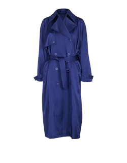 Balenciaga Backwrap Trench, Satin, Blue, UK6, 3*