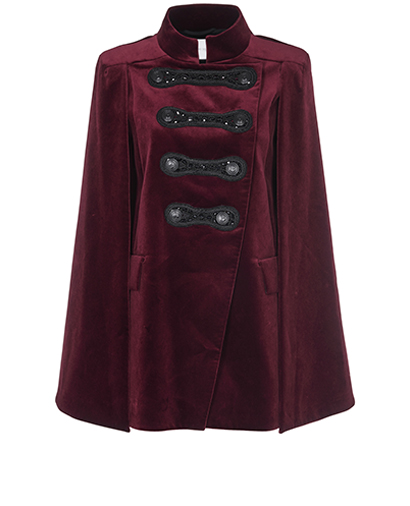 Balmain Embellished Velvet Cape, front view
