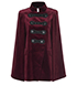 Balmain Embellished Velvet Cape, front view