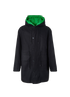 Bottega Veneta 2 In 1 Parka Coat, &pound;1,800, Clothing, Black/Green, Cotton, Front view