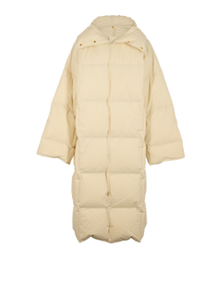Bottega Veneta 2020 Long Puffer Coat, Down/Feather, Cream, Sz M, 2*