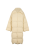 Bottega Veneta 2020 Long Puffer Coat, &pound;250, Clothing, Cream, Down Feathers, Front view