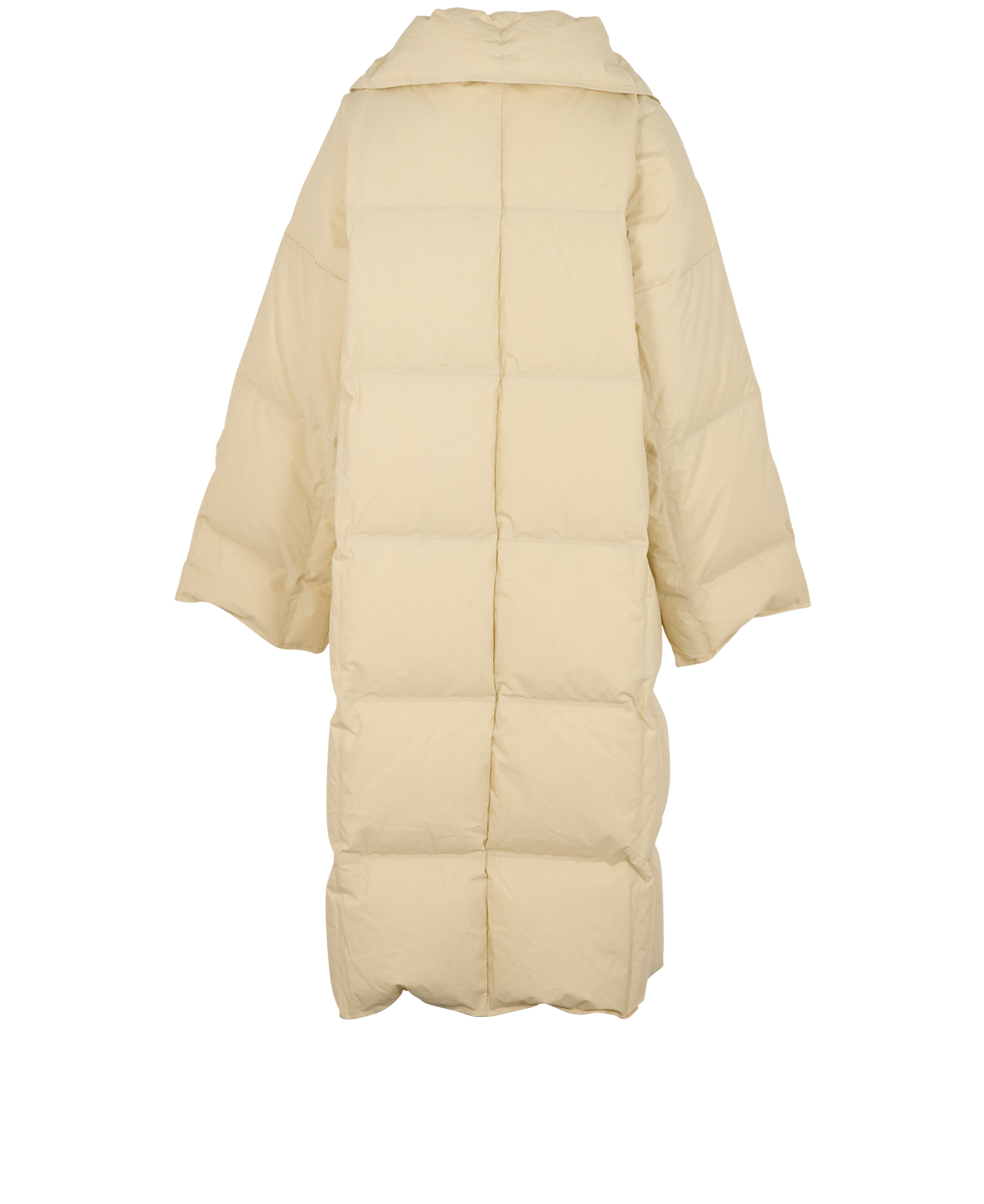 Bottega Veneta 2020 Long Puffer Coat, &pound;250, Clothing, Cream, Down Feathers, Back view