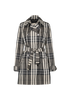 Burberry Shiny Check Belted Trench Coat, front view