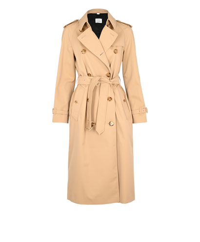 Burberry x Minecraft Embroidered Waterloo Trench Coat, &pound;750, Clothing, Beige, Cotton, Front view