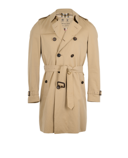 Burberry Long Chelsea Trench Coat, Mens, Cotton, Beige, Sz M, 1*