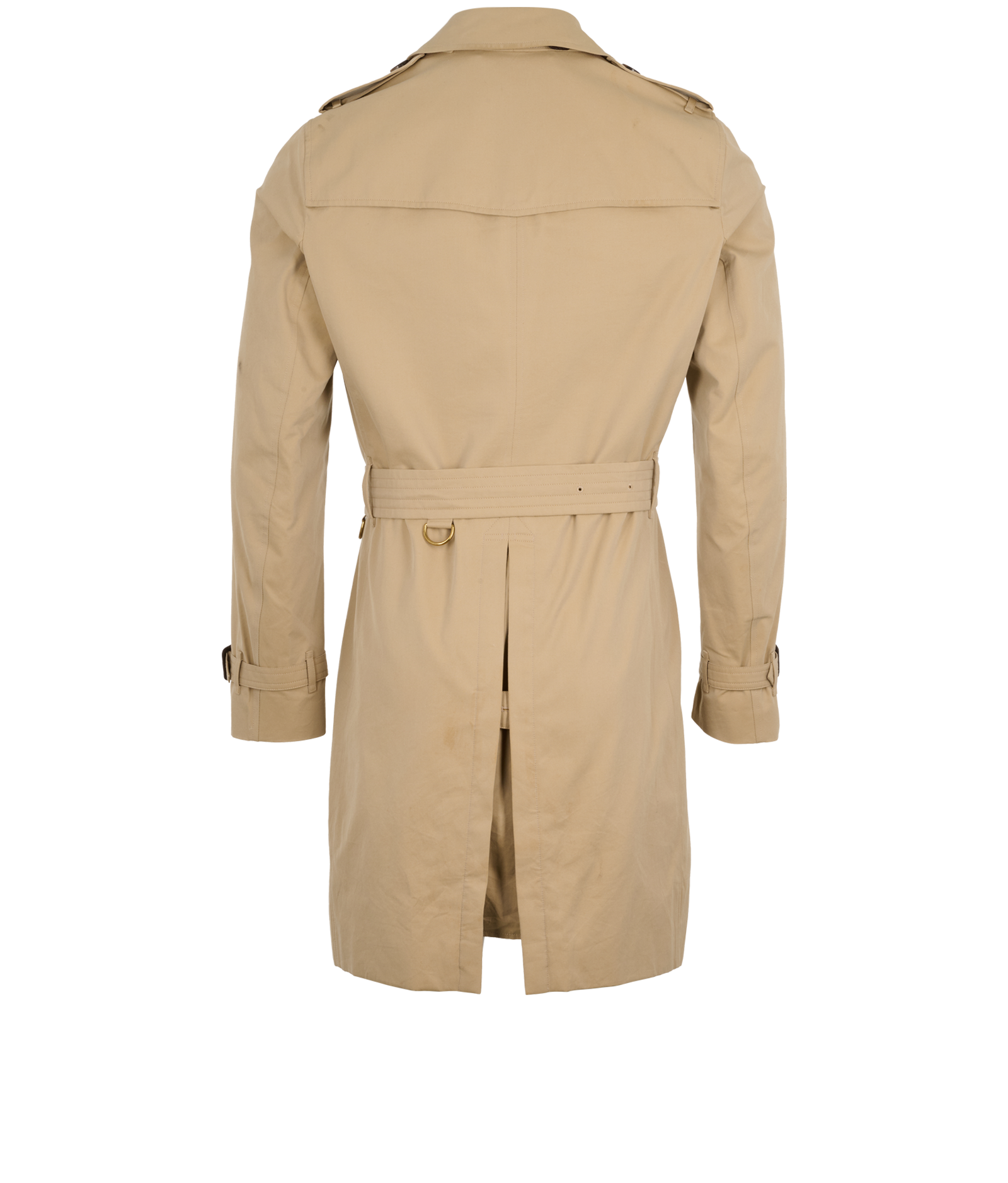 Burberry Long Chelsea Trench Coat, &pound;495, Clothing, Beige, Cotton, Back view