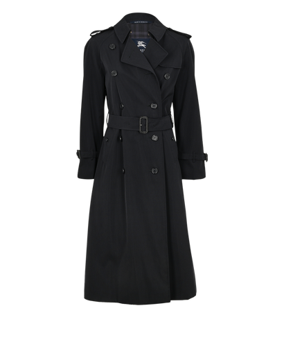 Burberry Trench Coat, &pound;330, Clothing, Navy, Wool, Front view