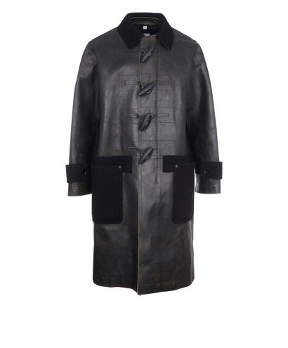 Burberry Leather Trench Coat, front view