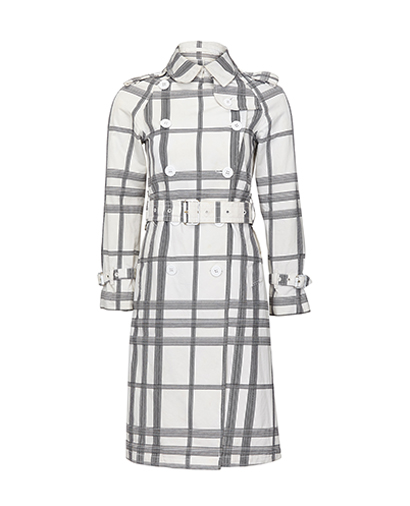 Burberry Plaid Print Trenchcoat, front view