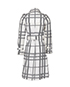 Burberry Plaid Print Trenchcoat, back view