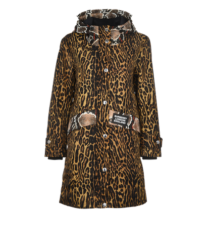 Burberry Leopard Print Coat, front view