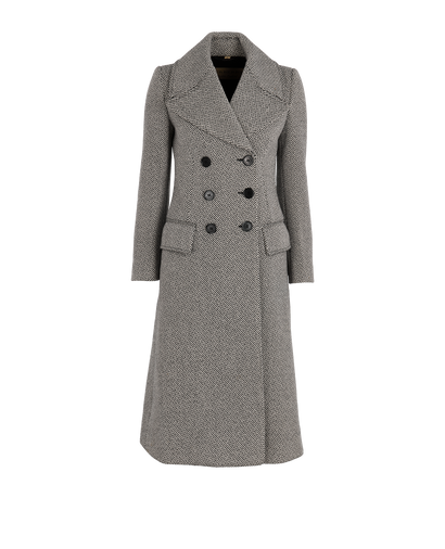 Burberry Herringbone Coat, front view