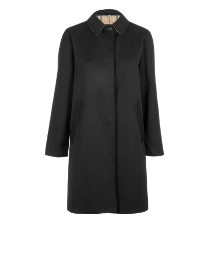 Burberry Short Camden Heritage Car Coat, &pound;550, Clothing, Black, Cotton/Polyester Mix, Front view