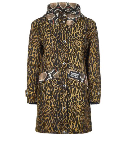Burberry Cramond Animal Print Parka, front view